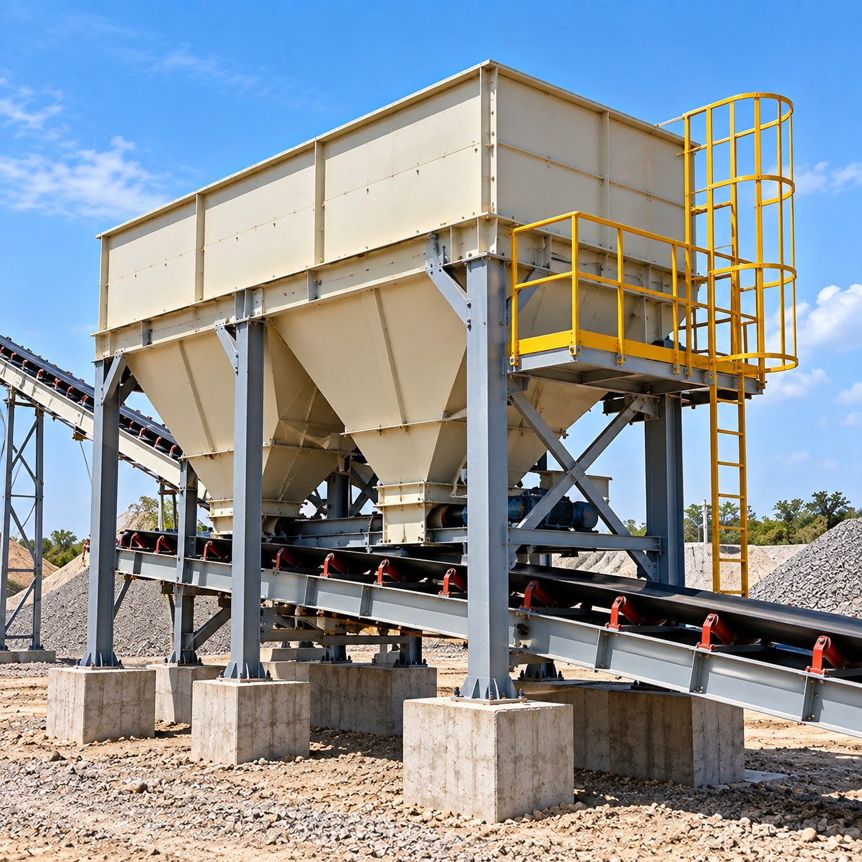 Storage & Feeding Hopper Conveyor System